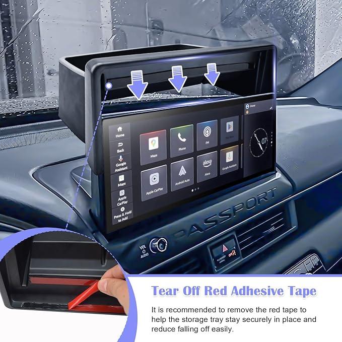RUNROAD Center Console Organizer Tray Compatible with 2026 Honda Passport Accessories, Insert Armrest Dividers Dashboard Storage Organizer For 2026 Passport