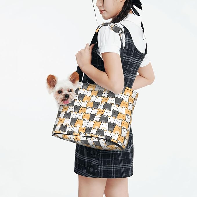 OEDTF Dog Purse Carrier with Safety Buckle, Dog Sling for Puppy and Cats Breathable Waterproof Wear-Resistant Foldable