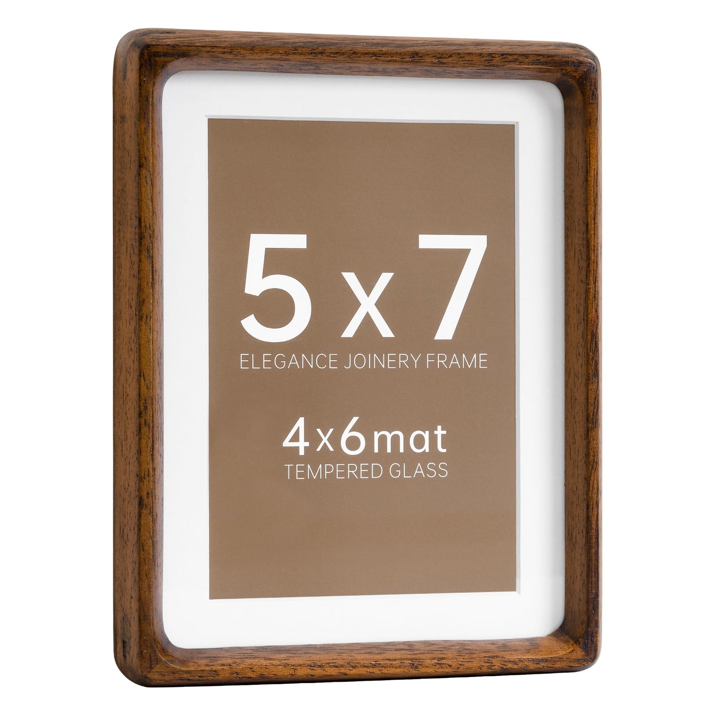 CULER 5 x 7 Picture Frame, Display Pictures 4 x 6 with Mat or 5 x 7 Without, Rustic Farmhouse Wood Photo Frame with Real Glass,Wall Gallery Photo Frames