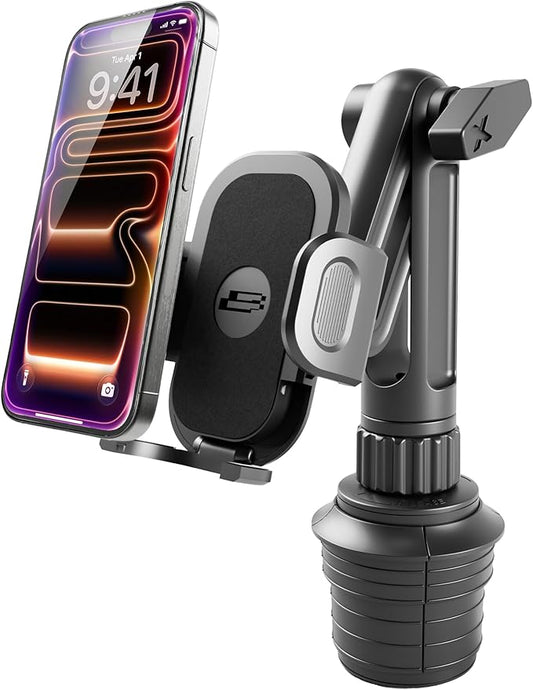 Bracketron TripGrip Extend Cup Holder Phone Holder - Universal Car Phone Holder Cup Holder Mount, 360° Rotation, Fits Devices Up to 4.2", GPS & Smartphone