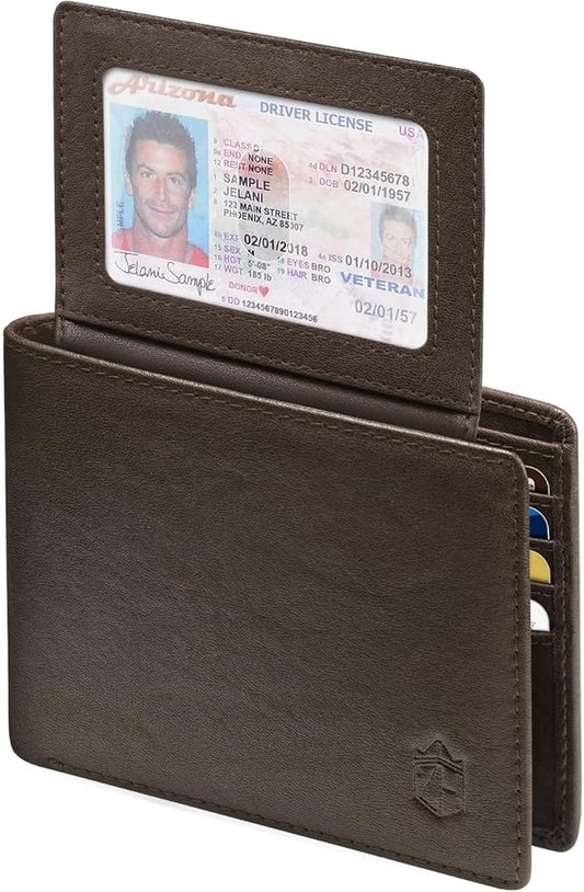 Zitahli Wallet for Men 12 Card Holder Slim Rfid Leather 2 ID Window Wallets With Gift Box Men's Accessories
