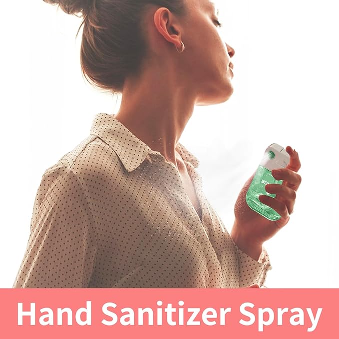 PeppyHands Hand Sanitizer, Hand Sanitizer Spray, Hydrating Spray for Hand, Portable Sanitizer spray Set ﻿for Travel Size, 500-Sprays Each Multi-Flavor (Mango)