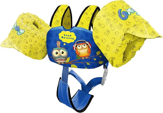 Chriffer Kids Swim Vest Life Jacket for 30-55 Pounds Boys and Girls, Toddler Floaties with Shoulder Harness Arm Wings for 2,3,4,5,6,7 Years Old Baby