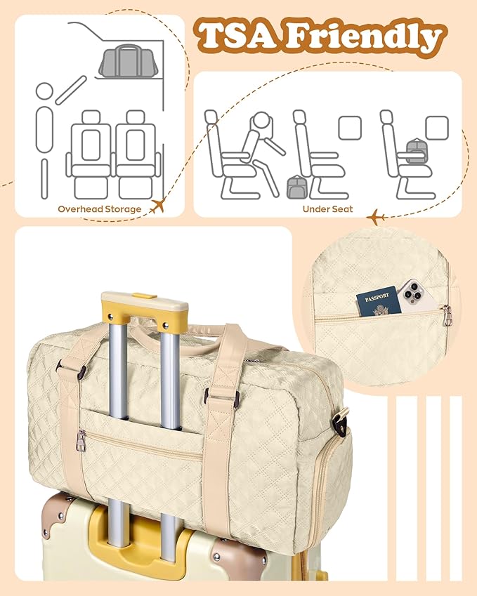Elilier Personalized Gifts for Girls 8-18 Age, Initial Travel Duffel Bag, Gym Bag, Gift for Kids, Monogram Overnight Bag, Niece Gifts Mother In Law Gifts Birthday Gifts, Graduation Gifts