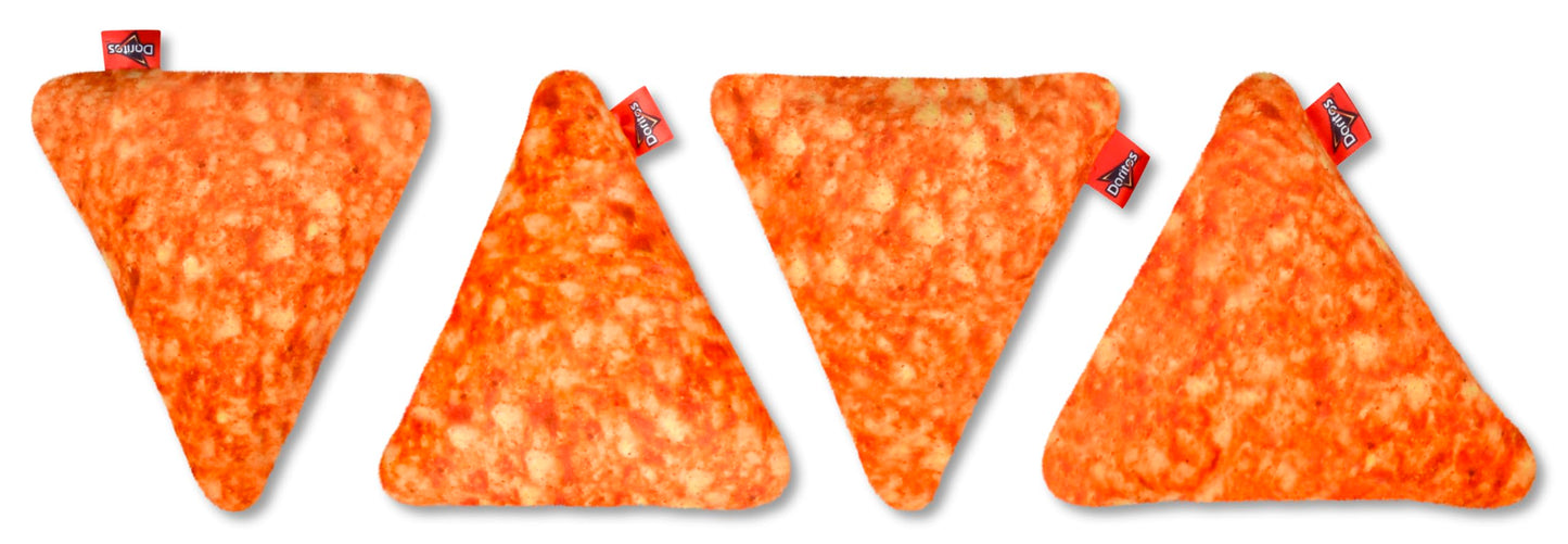 iscream Doritos Nacho Chips Package 17" x 11.5" Fleece Pillow Set with 4 Chip Mini Pillows