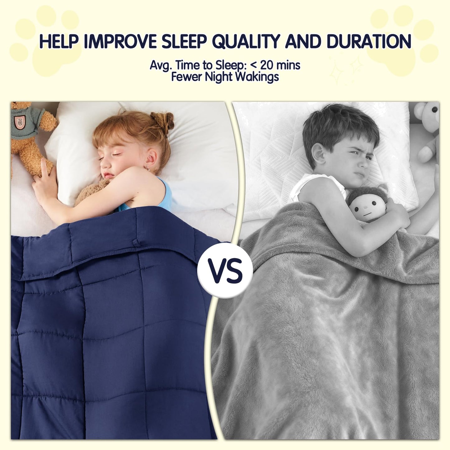 yescool Navy Weighted Blanket 5 Pounds Cooling Weighted Lap Blanket, Heavy Blanket for Sleeping, Weighted Throw Blanket Gifts for 40-60lbs, 36"x48"