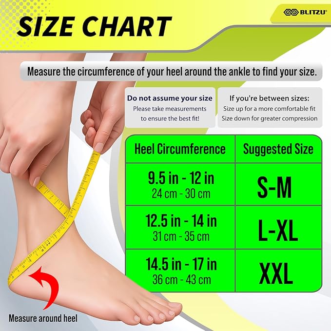 BLITZU Compression Socks for Plantar Fasciitis, Achilles Tendonitis, Arthritis Relief, Ankle Brace Compression Sleeve with Foot Arch Support, Ankle Wrap for Women, Men, Swelling & Heel Pain Pink XXL