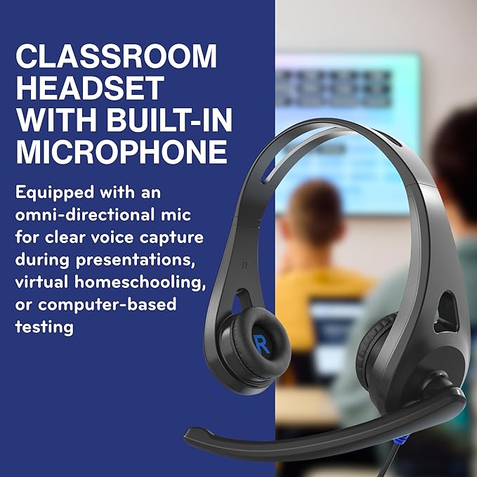ThinkWrite Technologies / TWT Audio Ergo, TW110 | Premium On-Ear Headset with Noise Reducing Microphone (3.5mm Jack)