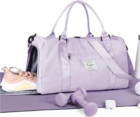 Gym Bag Womens,Travel Duffel Carry on Bag Sport Tote Bag Weekend Overnight Bag
