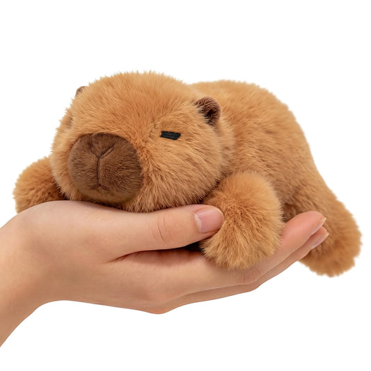 PEACH CAT Capybara Plush 7" Cute Capibara Stuffed Animals Soft Plushies Toys Gifts for Kids Brown