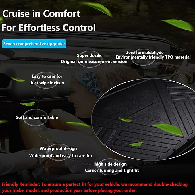 Highlander Cargo Mat - Compatible with 2020 2021 2022 2023 2024 Toyota Highlander,All Weather Protector Rear Cargo Liner Trunk Tray Floor mat，3D Tech Modeling Waterproof Durable Odorless Accessories