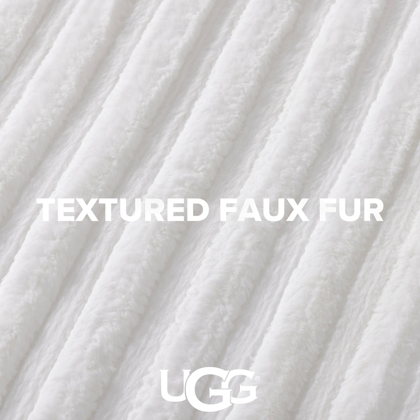 UGG Kenzie Full/Queen Comforter Set with 2 Pillow Shams Plush Faux Fur Bedding Soft Warm Down Alternative Comforter Washable Hypoallergenic Fluffy Blanket Set for Bedroom, Full/Queen Size, White Snow