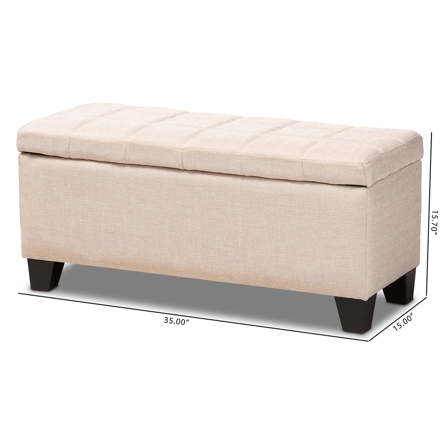 Baxton Studio Ottomans, One Size, Beige