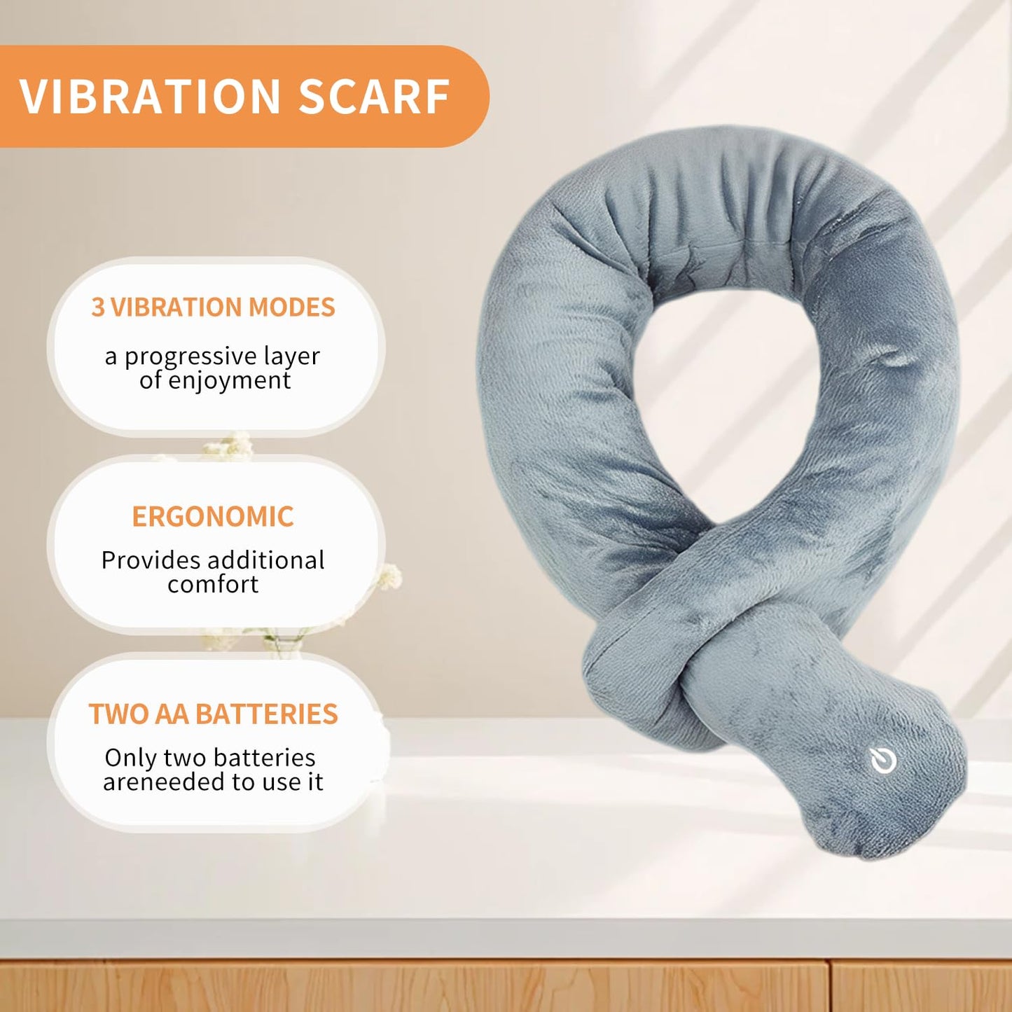 lomitech Travel Pillows,Wireless Airplane Massage Pillow Neck Support with 3 Vibration Modes,Vibration Wrap Neck Massage,Battery Operated Adjustable Pillow for Neck Pain Relief