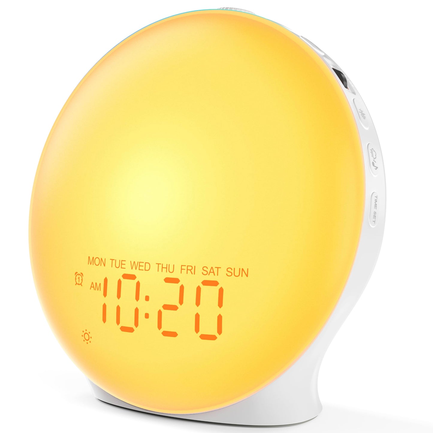 JALL Sunrise Alarm Clock White Noise Machine with 25 Nature Sleep Sounds, Fully Dimmable Clock for Bedrooms, Heavy Sleepers, 17 Light Modes, Bluetooth Speaker