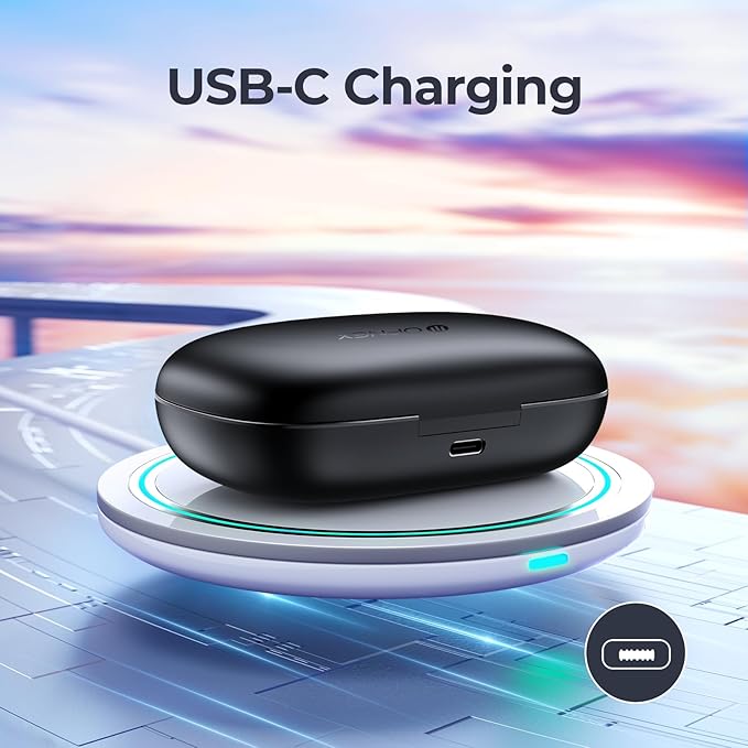 Active Noise Cancelling Wireless Earbuds Bluetooth Headphones 90 Hrs Playtime Ear Buds with Hi-Res Stereo Deep Bass Power Display Earphones with Earhooks Waterproof Transparency Headset for Sports/Gym