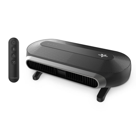 Vornado AXL Low-Profile Airwave® Oscillating Fan with Remote Control, 5 Quiet Speeds, 40° Motorized Tilt, Energy Efficient Brushless DC Motors, Fan for Bedroom, Office, Desk, Table