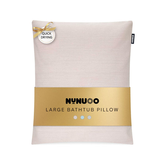 Nunuoo Bath Pillows for Tub Neck and Back Support,Bathtub Cushion backrest headrest Neck Pillow,tub Pillow for Bathtub,3D Mesh Core,Breathable,Quick-Drying,Ergonomic Comfort (Pearl
