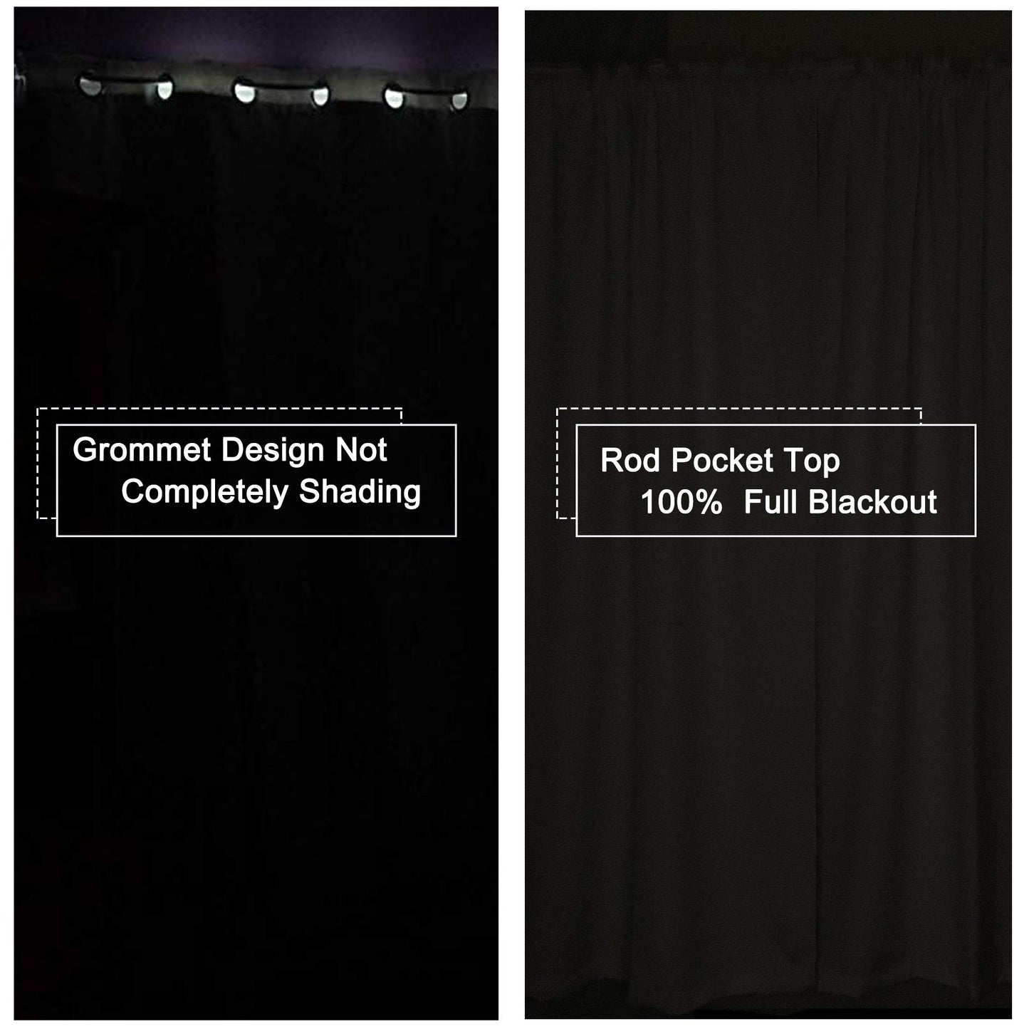 KEQIAOSUOCAI 100PCT Blackout Curtains with Double Layer - Thermal Insulated Full Blackout Energy Efficiency Window Draperies for Dining Room (Light Grey 2 Panels 42 by 45 Inch)