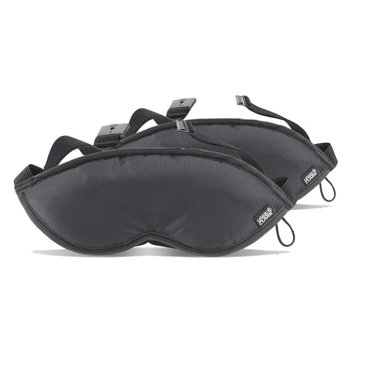 Lewis N. Clark Comfort Eye Mask + Sleep Aid to Block Light for Travel, Airplane, Hotel, Airport, Insomnia + Headache Relief with Adjustable Straps, 2 pack, Black (505blkx2)