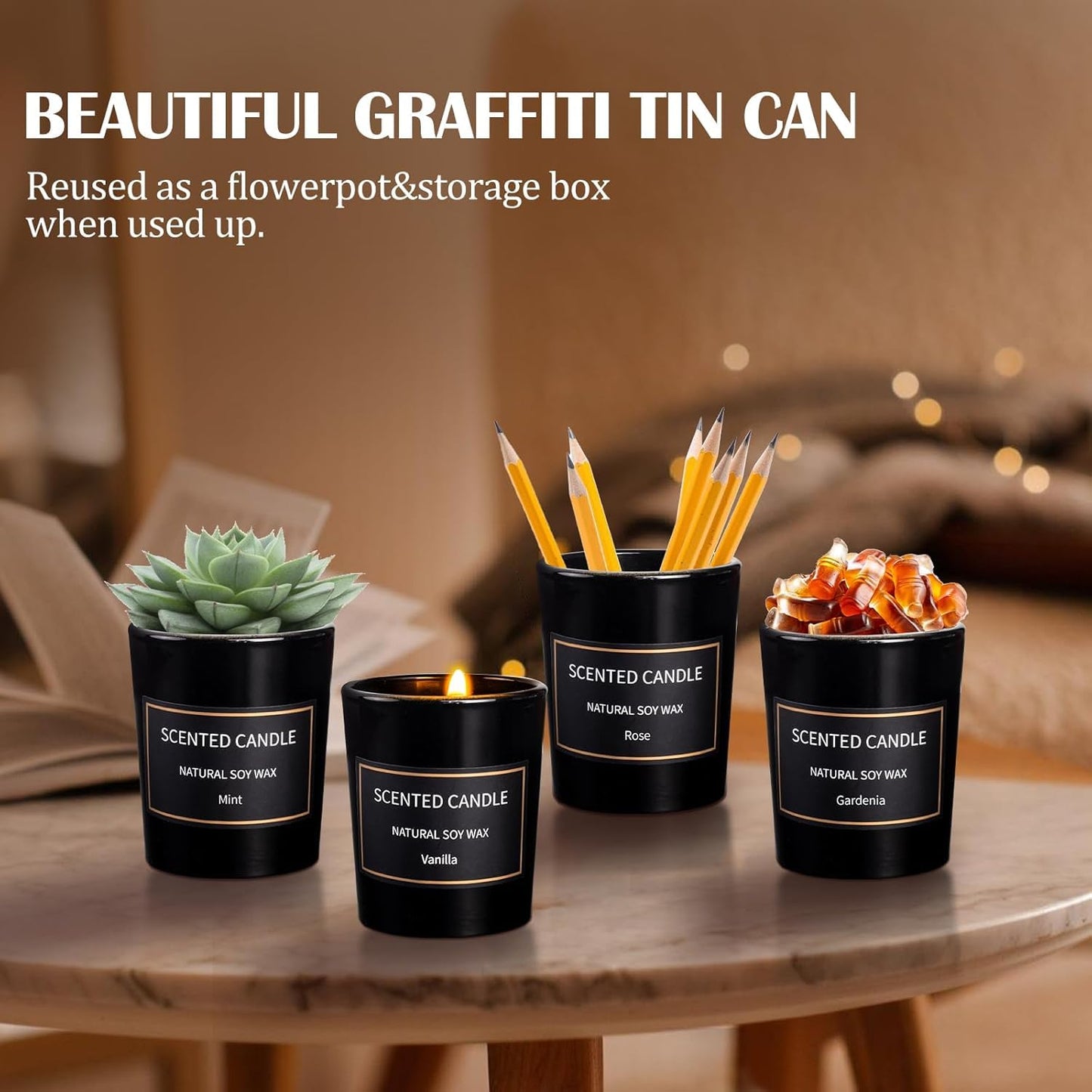 Scented Candles Gifts for Women Men, 8 Pack 3 Oz Scented Candles for Home, Natural Soy Wax Strong Fragrance Long Lasting Aromatherapy Candles for Women Men, Gifts for Birthday