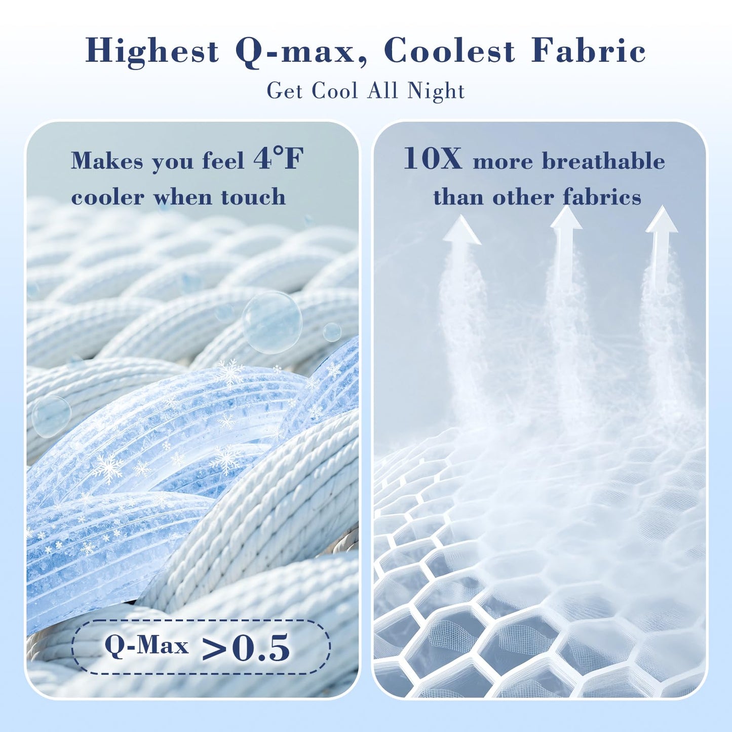 EMME Cooling Comforter Queen Size, Silky Soft Double Sided Cold 90% Nylon Fabric Cooling Blanket for Hot Sleepers, Q-Max>0.5 Breathable Summer Quilt for Night Sweater, Lightweight(Grey,90 x 90)