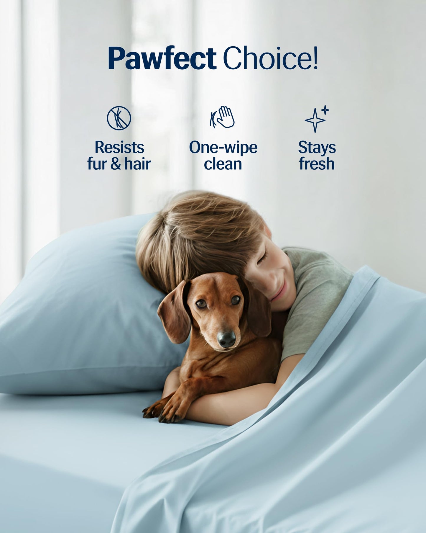 REST® Evercool®+ Starter Sheet Set, King, Light Blue, Breathable Bed Sheets for Hot Sleeper and Night Sweats, with Pillowcases, Ionic+ Self-Cleaning Silver Yarn for Sensitive Skin, 3PCS No Flat Sheet