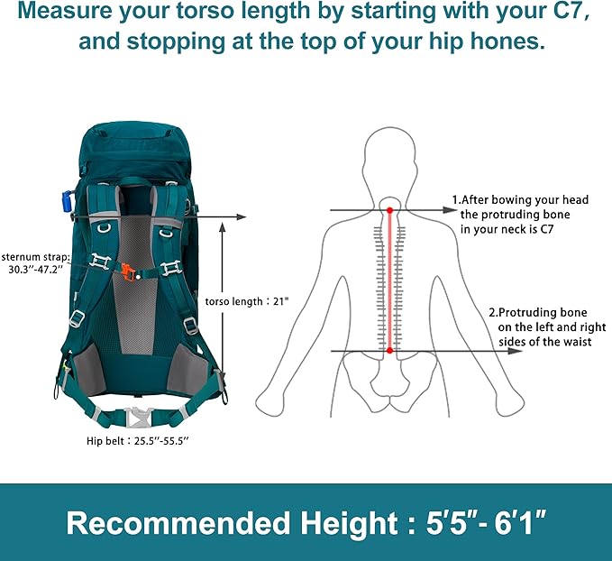N NEVO RHINO Internal Frame Hiking Backpack 50/60/65/70/80L, Mountain Climbing Camping Backpack Daypack Waterproof Rain Cover | Mountain Climbing, Camping Backpack, Daypack, Waterproof, Rain Cover