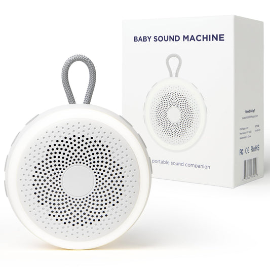LittleHippo White Noise Machine | Portable Sound Machine for Babies, Kids, Adults | Sleep Soother | 19 Soothing Sounds | Long Battery Life | Travel, Registry, Baby Shower, Gift