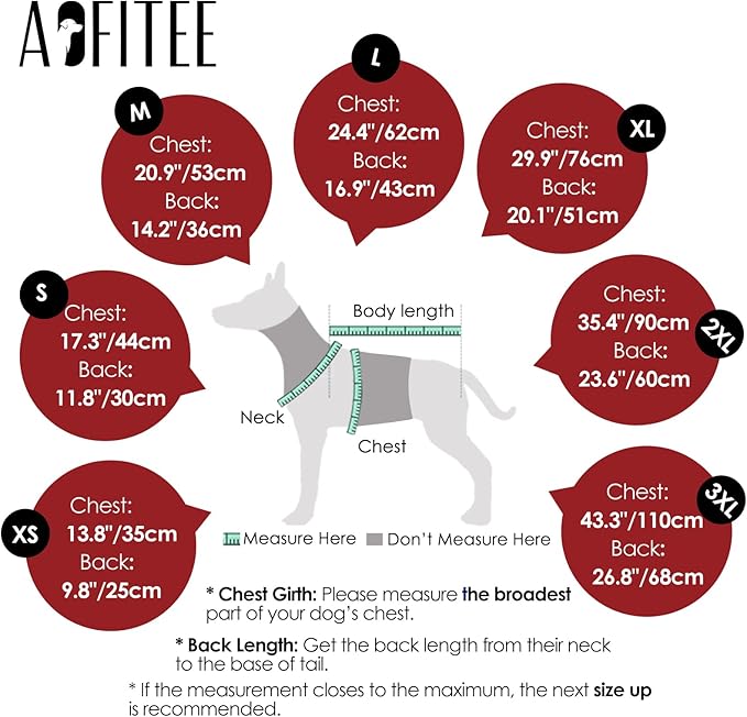AOFITEE Dog Coat, Warm Dog Winter Coat with Harness Built in, Waterproof Pet Snow Jacket with Zipper on Back, Fleece Pet Sweater Outdoor Puffer Jacket Snowsuit for Extra Large Dogs, Christmas Red XXL