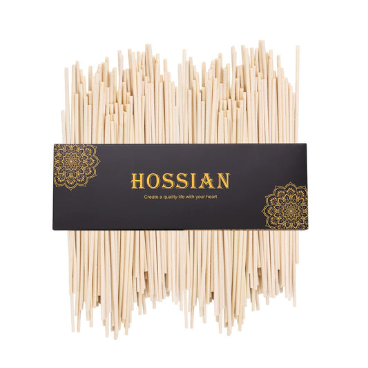 HOSSIAN Reed Diffuser Sticks - Reed diffusers-Reed Sticks -Diffuser Glass Bottles-Diffuser Refills- Natural Rattan Wood Replacement for Aroma Fragrance (10"*3mm Primary Color)