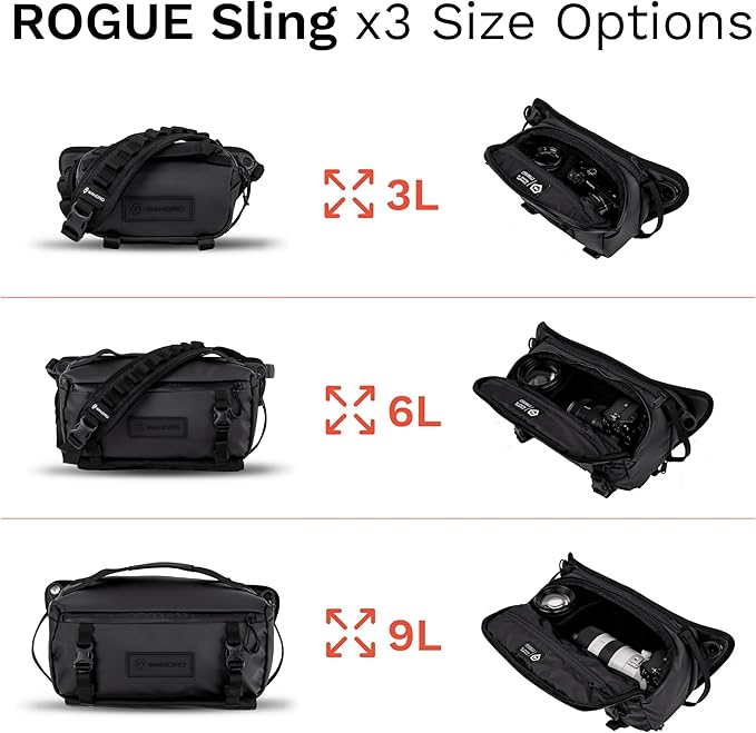 WANDRD ROGUE V1 6L Sling: Compact Camera Sling and Crossbody Bag with Fast Access, 3-Way Carry– Lightweight Everyday Bag Great for Travel, Photography, and Daily Use (Sedona Orange)