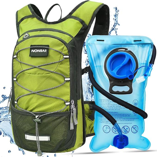 NONSAR Hydration Backpack, Hiking Backpack with 3L Water Bladder, Lightweight Insulation Hydration Pack, Water Backpack for Hiking, Cycling, Running, Festival, Camping for Men Women