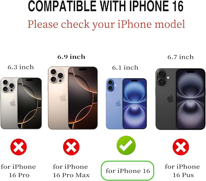 CIVICASE for iPhone 16 Wallet Case,PU Leather Flip Case RFID Blocking Credit Card Holder Folio Magnetic Stand TPU Shockproof Cover Compatible with iPhone 16, Brown
