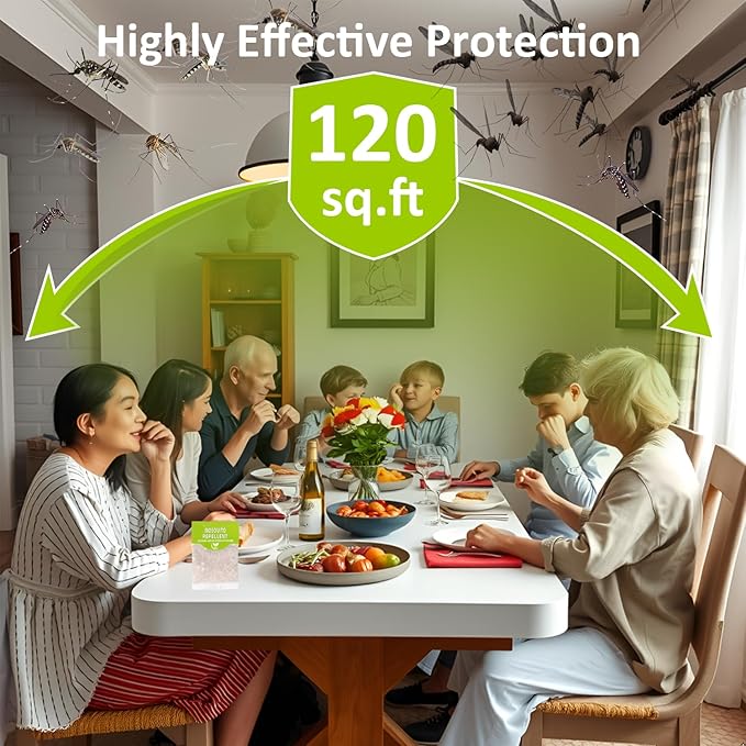 Mosquito Repellent Pouches, Made with Plant Essential Oils, Safe for Kids & Pets When Used As Directed & Pets, Long Lasting Indoor & Outdoor Mosquito Control for Home, Patio, Camping, Travel, 12 Pack