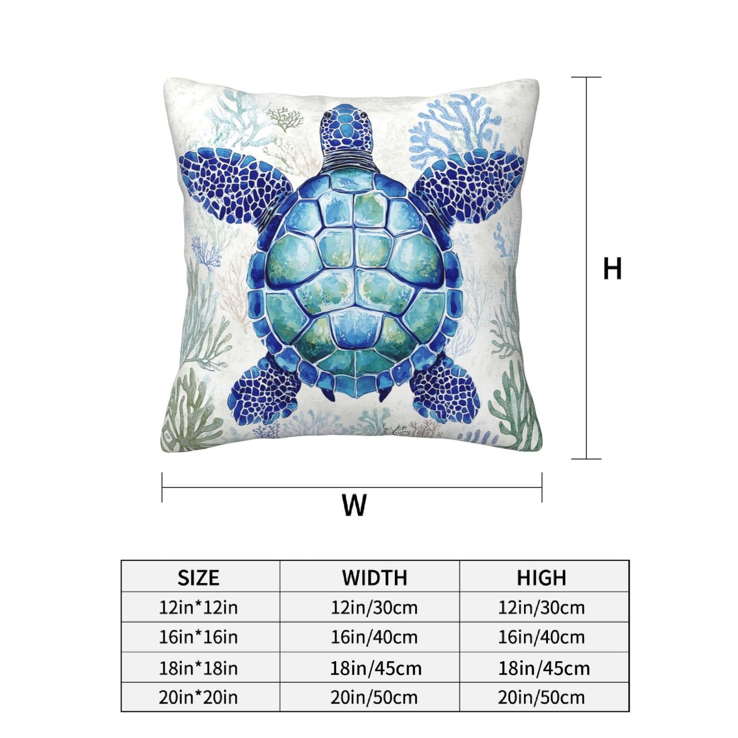 Sea Life Starfish Throw Pillow Covers Set of 4 Decorative Soft Linen Fabric Square Cushion Case for Room Bedroom Sofa Car 18x18