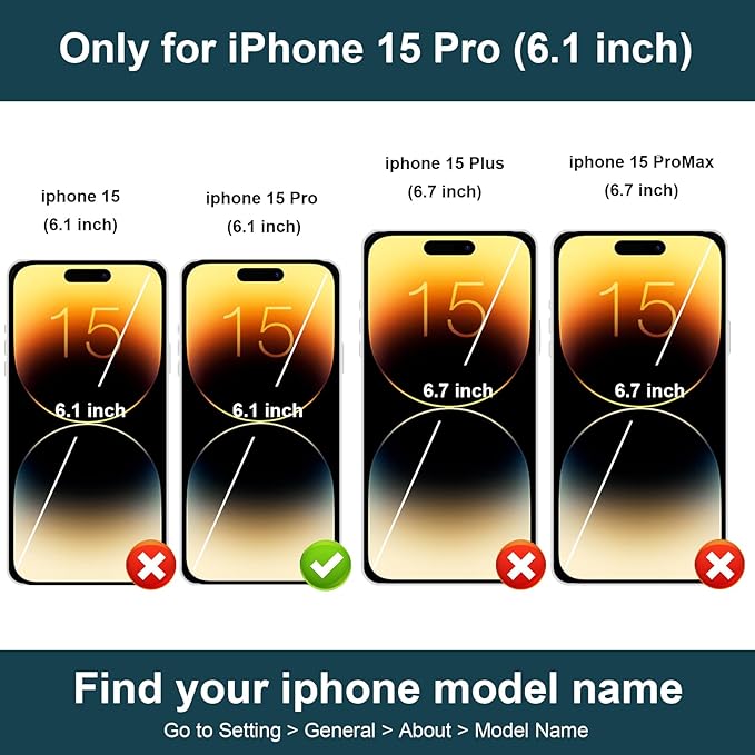 Folosu Compatible with iPhone 15 Pro Case Wallet with Card Holder, 360°Rotation Finger Ring Holder Kickstand, RFID Blocking Leather Protective Double Buttons Shockproof Cover 6.1 Inch Green