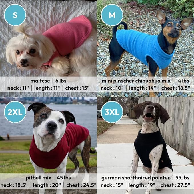 Gooby Stretch Fleece Vest Dog Sweater - Mint, 3X-Large - Warm Pullover Super Stretchy Fleece Dog Jacket for Small to Large Dogs