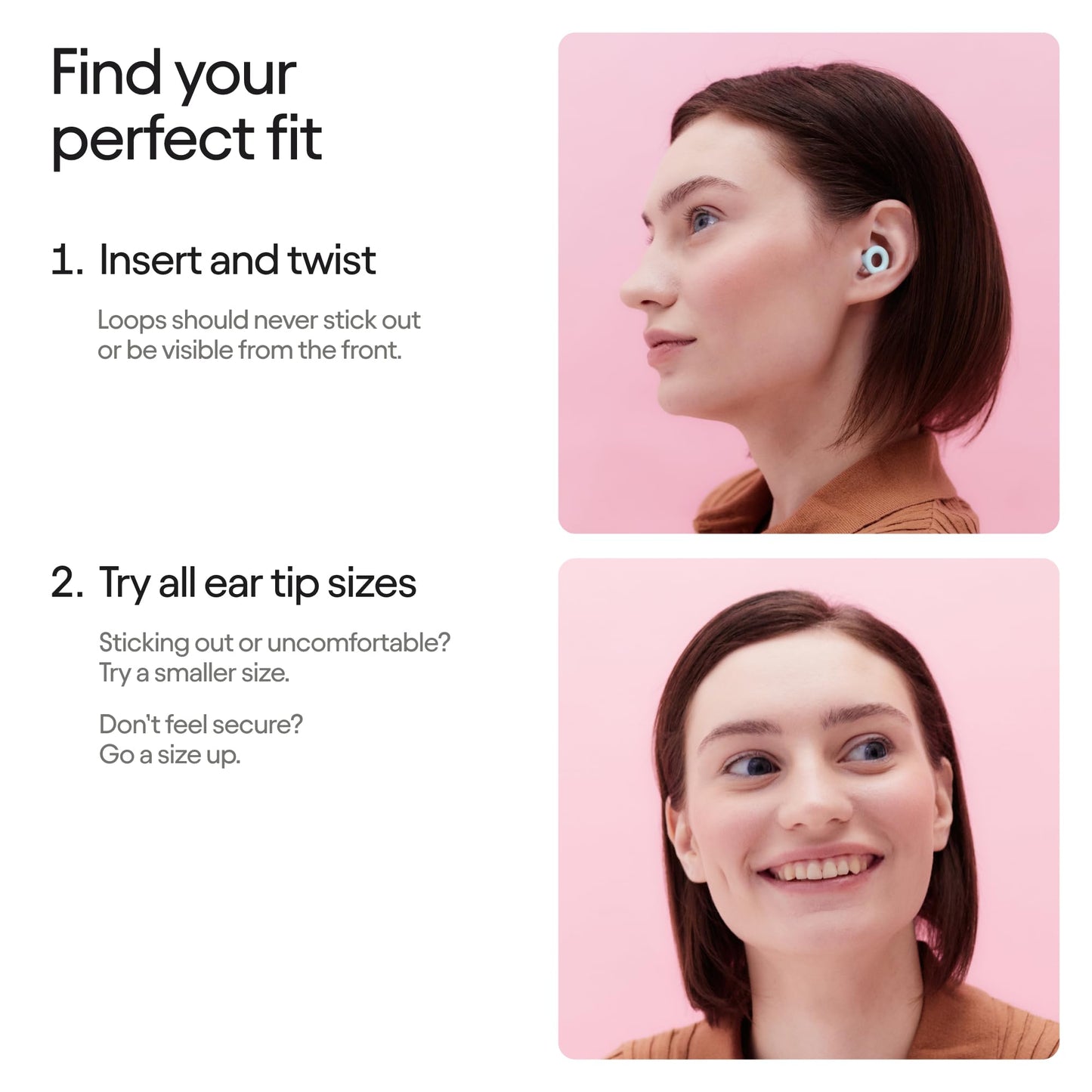 Loop Quiet 2 Ear Plugs – Ultra-Comfy Reusable 24dB (SNR) Noise-Reducing Earplugs for Sleep, Deep Focus, Travel, Noise Sensitivity, Flexible Hearing Protection, Customizable Fit