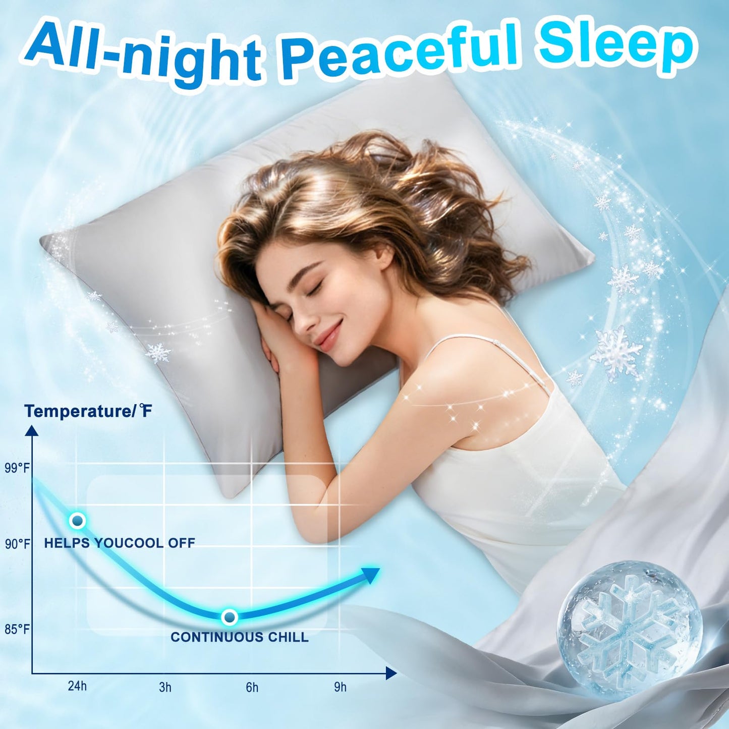 SUPA MODERN Cooling Pillow Cases for Hot Sleepers Pillow Covers Queen Size Set of 2, Cool Pillow Cases Envelope Closure,Ultra Soft& Silky Smooth for Hair&Skin Care, Gifts for Women Men, Grey 20x30in