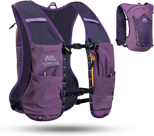 AONIJIE Running Hydration Vest for Men & Women, 8L Hydration Backpack, Multiple Pocket Designs for Water Bottles/Bladders, Lightweight Breathable for Hiking, Climbing, Marathon & Cycling - Green