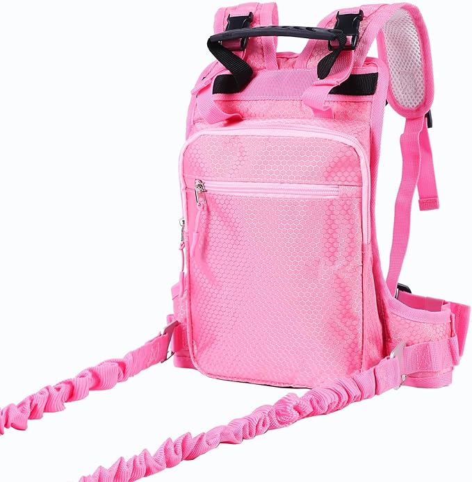 CapsLock Ski and Snowboard Harness Trainer for Kids – Retractable Leash with Shock Absorbing Bungees for Safe Ski Training