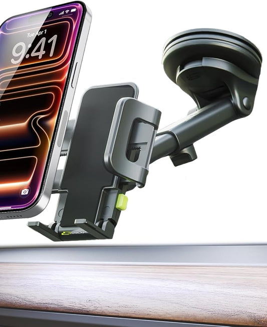 Bracketron Cell Phone Holders for Your Car - TripGrip Extend Phone Holder for Car Dashboard & Windshield, One-Hand Release, 360 Rotation, Suction Cup Car Phone Holder Mount for iPhone Android Samsung