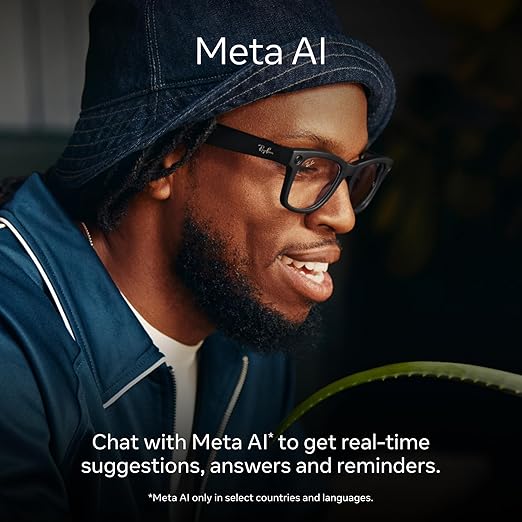 Ray-Ban Meta (Gen 1), Skyler, Shiny Caramel | Smart AI Glasses for Men, Women-12 MP Camera, Open-Ear Speakers for Audio, Video Recording and Bluetooth-Transitions® Amethyst Lenses-Wearable Technology