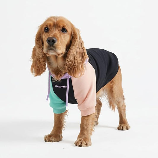 Spark Paws Dog Hoodie – Premium Dog Sweater for Small, Medium, and Large Dogs | Warm Outfits for French Bulldogs, Pitbull, Puppy, Winter Jacket Alternative - Cyber Punk - L