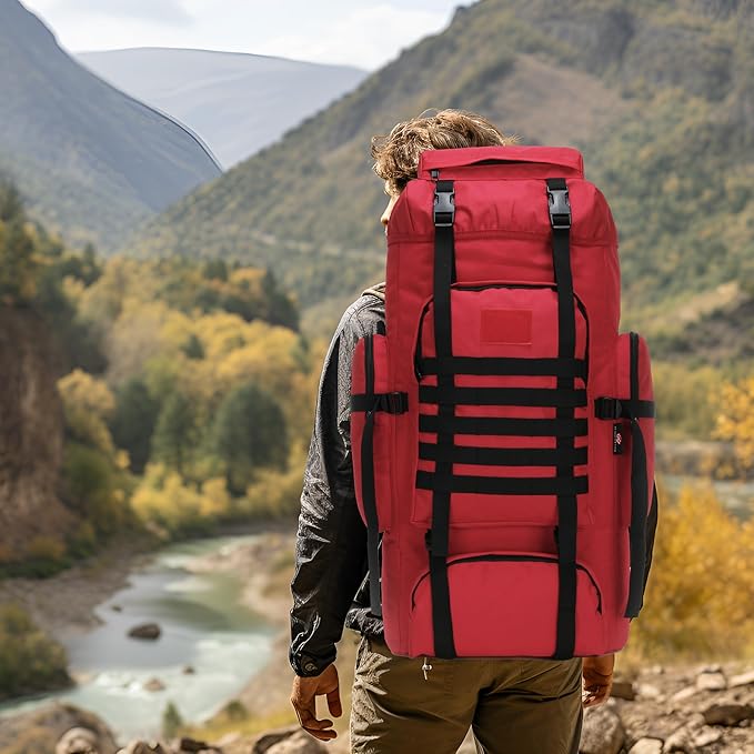 W WINTMING Hiking Backpack for Men 70L/100L Camping Backpack Military Rucksack Molle 3 Days Assault Pack for Climbing | Camping Backpack, 3 Days Assault Pack, for Climbing