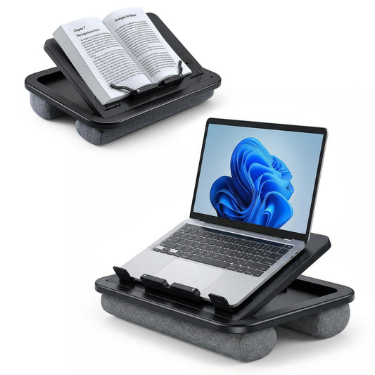 Yotnufy Adjustable Lap Desk with Cushion - 8 Angles Ergonomic Laptop Lap Desk for Bed Couch Car Home Office - Fits up to 14 Inch Laptop (MINI)