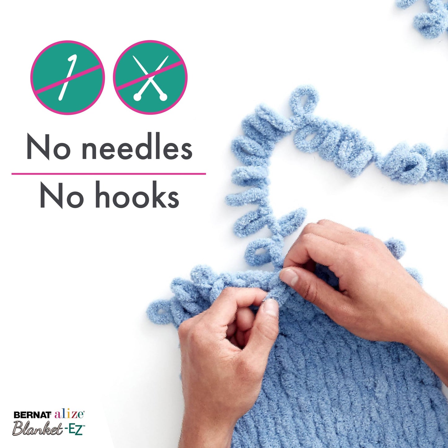 Bernat Alize Blanket-EZ Super Soft Looped Yarn for Beginners, Hand Knitting- No Needles or Hooks Needed, Warm Clay, 2 Pack