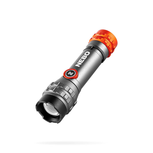 NEBO Davinci 450L Flex Flashlight, 450 Lumens, Durable Plastic, 4 Light Modes, Gray, Model NEB-FLT-1046