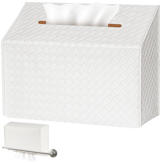 NiHome PU Leather Tissue Box Cover for Kleenex Hand Towels, Versatile Design for Countertops and Towel Racks, Leather Enhances Home Decor, Easy to Use with Exquisite Edging Craftsmanship